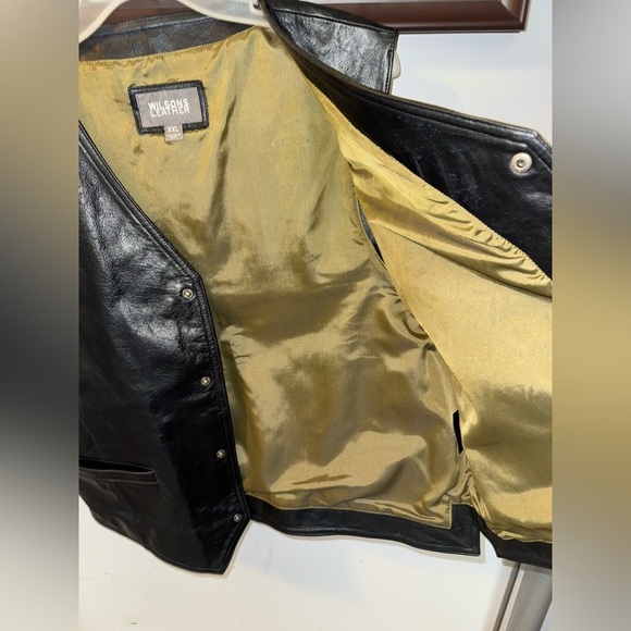 Wilsons Leather Men’s Black Motorcycle Vest Size XXL - Picture 6 of 6